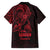 Oxblood Guam Latte Stone Tribal Tattoo Family Matching Off Shoulder Short Dress and Hawaiian Shirt Hafa Adai Six 7 One