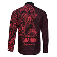 Oxblood Guam Latte Stone Tribal Tattoo Family Matching Off Shoulder Short Dress and Hawaiian Shirt Hafa Adai Six 7 One