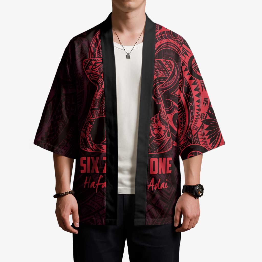 Oxblood Guam Latte Stone Tribal Tattoo Kimono Hafa Adai Six 7 One - Polynesian Pride