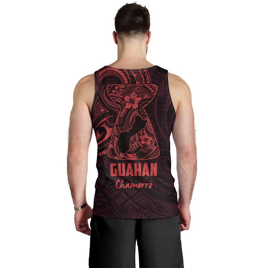 Oxblood Guam Latte Stone Tribal Tattoo Men Tank Top Hafa Adai Six 7 One