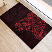 Oxblood Guam Latte Stone Tribal Tattoo Rubber Doormat Hafa Adai Six 7 One