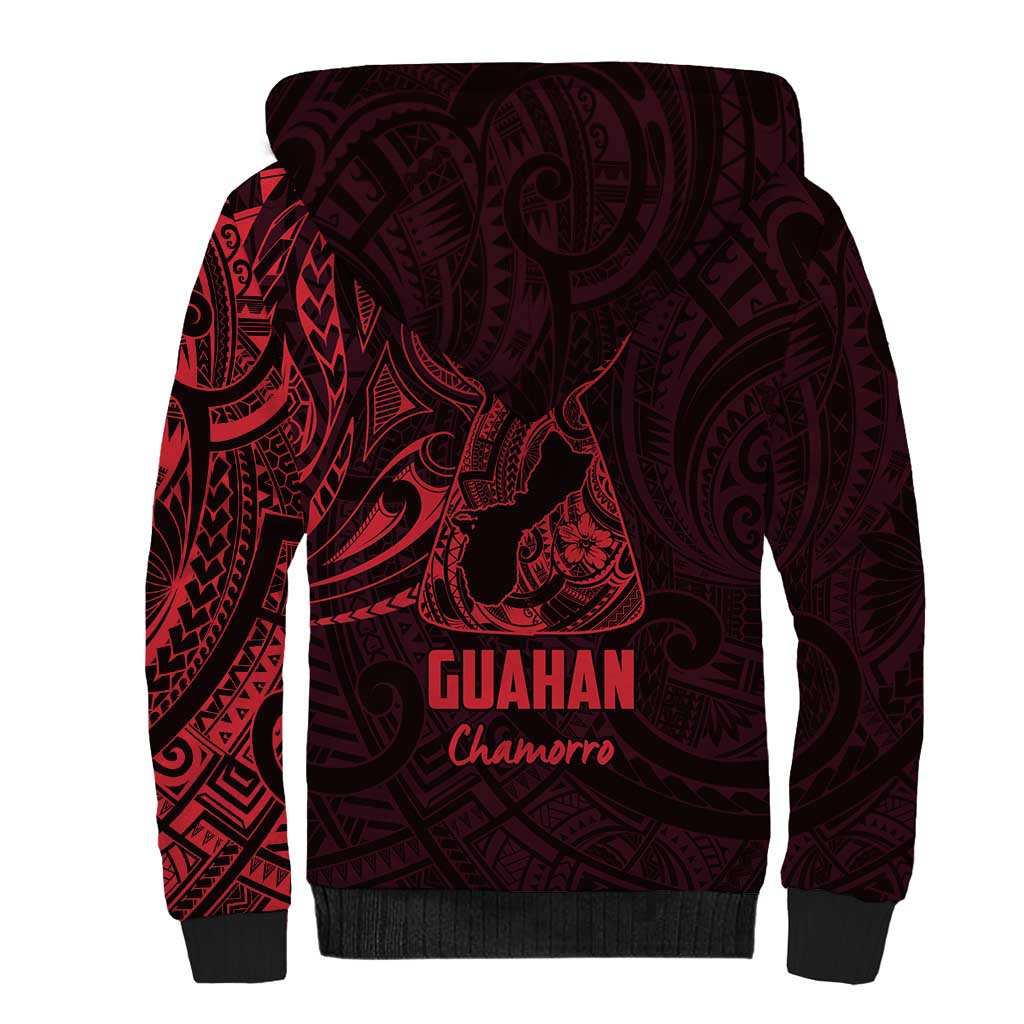 Oxblood Guam Latte Stone Tribal Tattoo Sherpa Hoodie Hafa Adai Six 7 One