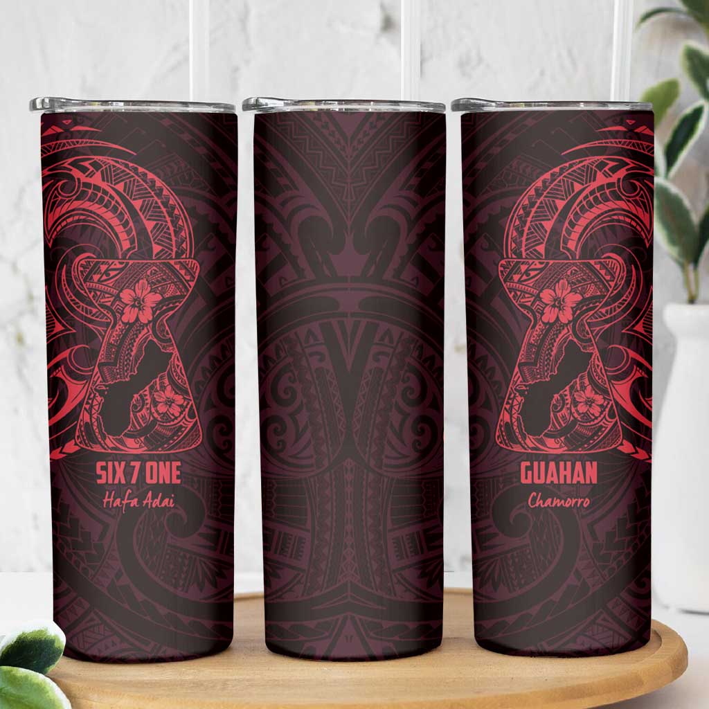 Oxblood Guam Latte Stone Tribal Tattoo Skinny Tumbler Hafa Adai Six 7 One