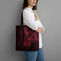 Oxblood Guam Latte Stone Tribal Tattoo Tote Bag Hafa Adai Six 7 One - Polynesian Pride