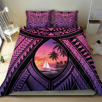 Guam Chamorro Artsy Bedding Set Guahan Sunset Beach