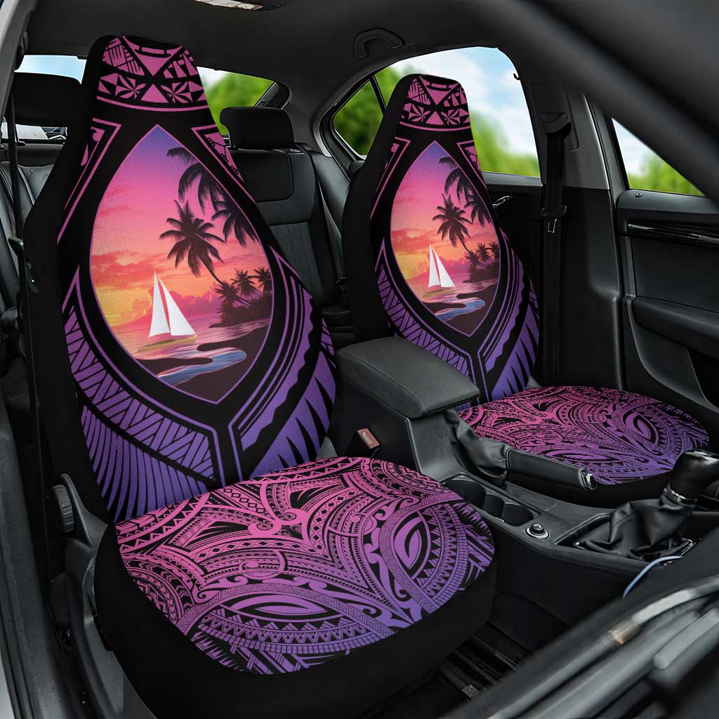 Guam Chamorro Artsy Car Seat Cover Guahan Sunset Beach