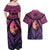 Guam Chamorro Artsy Couples Matching Off Shoulder Maxi Dress and Hawaiian Shirt Guahan Sunset Beach