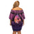 Guam Chamorro Artsy Family Matching Off Shoulder Short Dress and Hawaiian Shirt Guahan Sunset Beach