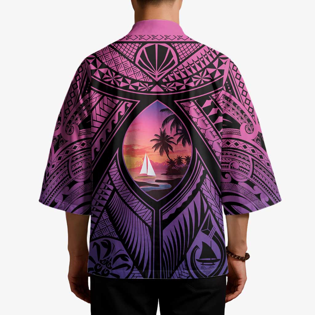 Guam Chamorro Artsy Kimono Guahan Sunset Beach - Polynesian Pride
