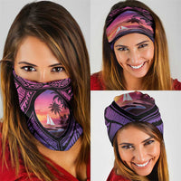 Guam Chamorro Artsy Neck Gaiter Guahan Sunset Beach - Polynesian Pride