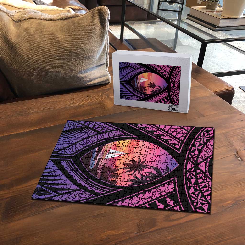 Guam Chamorro Artsy Puzzle Guahan Sunset Beach - Polynesian Pride
