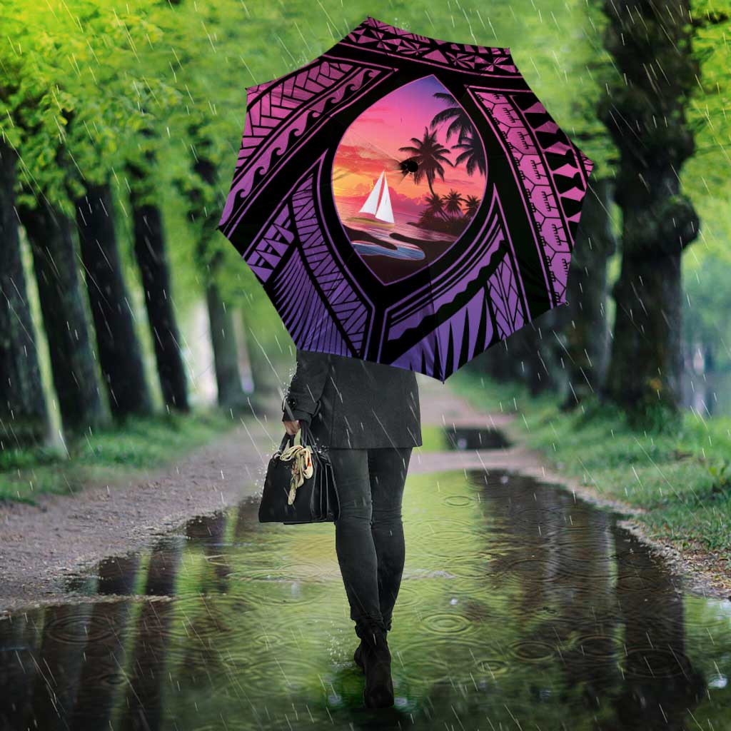 Guam Chamorro Artsy Umbrella Guahan Sunset Beach - Polynesian Pride
