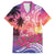Guam Latte Stone with Map Family Matching Off Shoulder Maxi Dress and Hawaiian Shirt Bougainvillea Beach Sunset