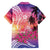 Guam Latte Stone with Map Family Matching Off Shoulder Maxi Dress and Hawaiian Shirt Bougainvillea Beach Sunset