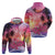 Guam Latte Stone with Map Hoodie Bougainvillea Beach Sunset