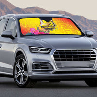 Papua New Guinea Cultural Tropical Flowers Auto Sun Shade - Polynesian Pride