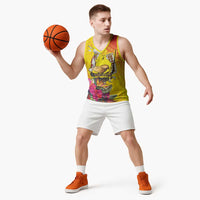 Papua New Guinea Cultural Tropical Flowers Basketball Jersey LT9 - Polynesian Pride