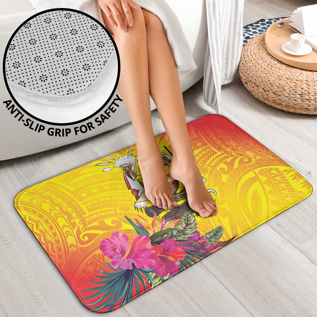 Papua New Guinea Cultural Tropical Flowers Bathroom Set - Polynesian Pride