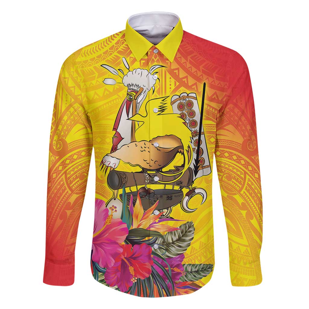 Papua New Guinea Cultural Tropical Flowers Family Matching Summer Maxi Dress and Hawaiian Shirt