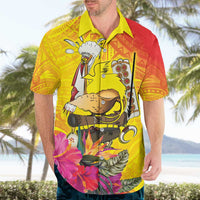 Papua New Guinea Cultural Tropical Flowers Hawaiian Shirt