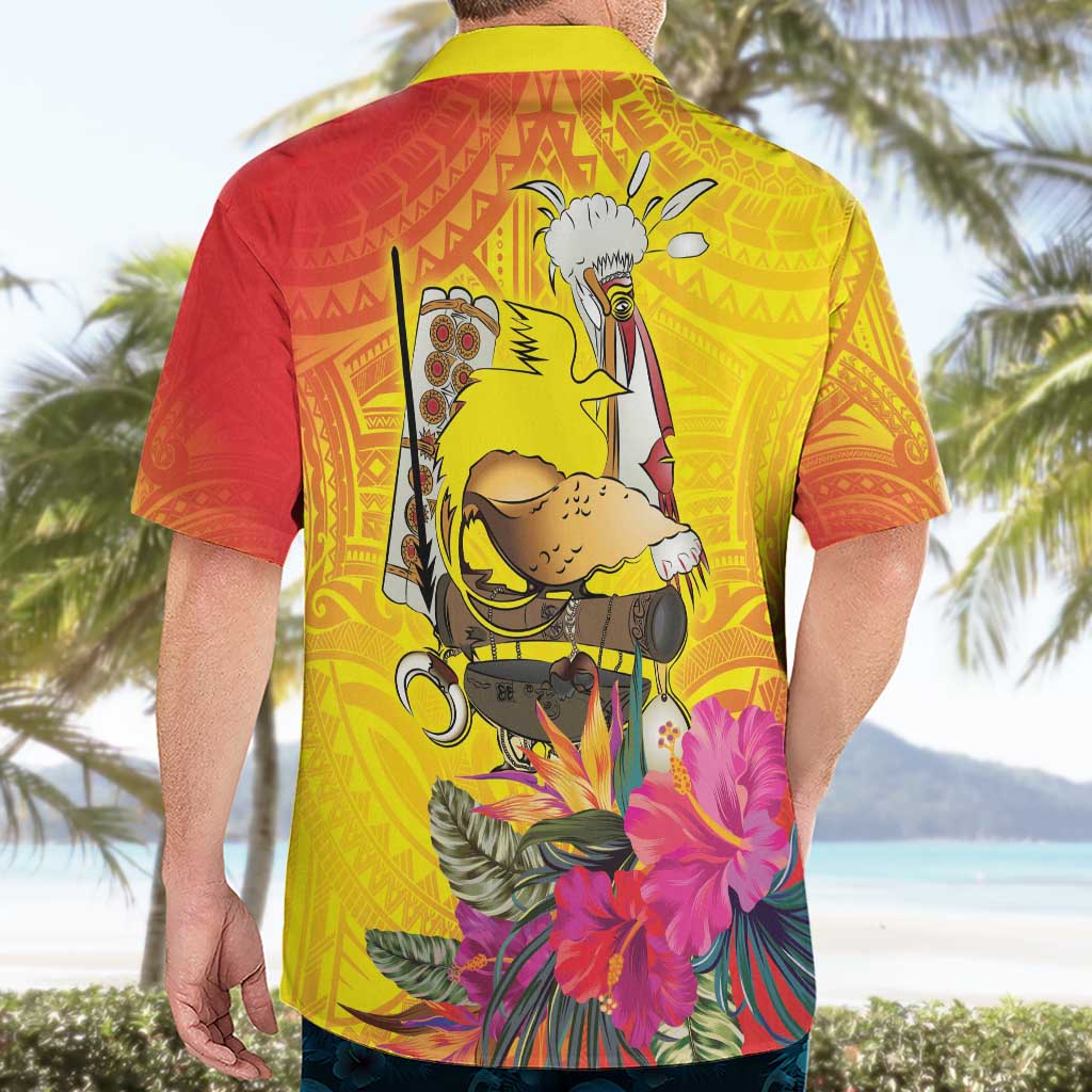 Papua New Guinea Cultural Tropical Flowers Hawaiian Shirt