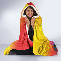 Papua New Guinea Cultural Tropical Flowers Hooded Blanket LT9 - Polynesian Pride
