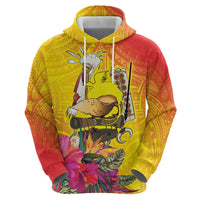 Papua New Guinea Cultural Tropical Flowers Hoodie