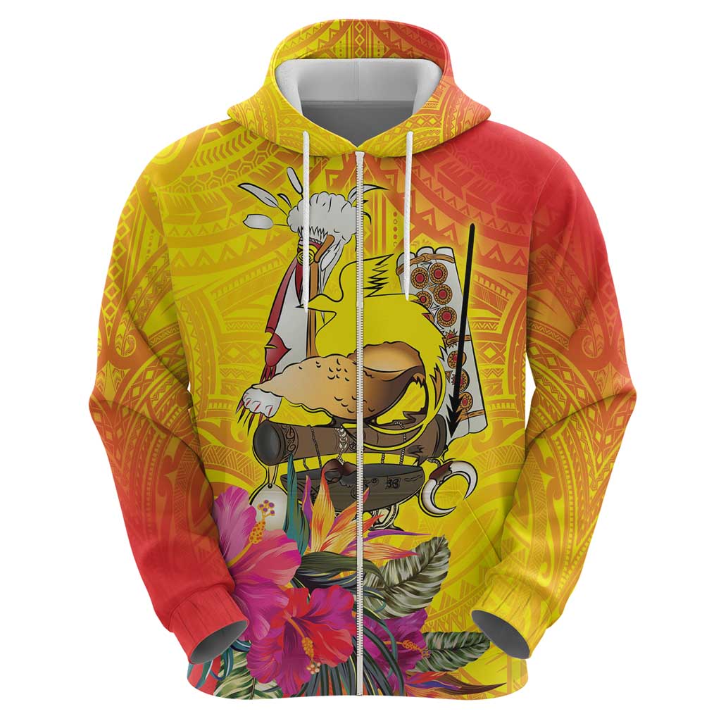 Papua New Guinea Cultural Tropical Flowers Hoodie