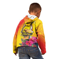 Papua New Guinea Cultural Tropical Flowers Kid Hoodie LT9 - Polynesian Pride