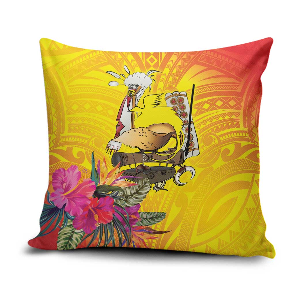 Papua New Guinea Cultural Tropical Flowers Pillow Cover - Polynesian Pride