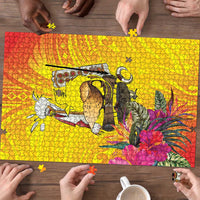 Papua New Guinea Cultural Tropical Flowers Puzzle LT9 - Polynesian Pride