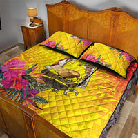 Papua New Guinea Cultural Tropical Flowers Quilt Bed Set