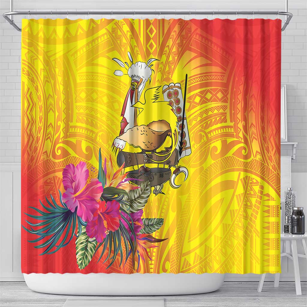 Papua New Guinea Cultural Tropical Flowers Shower Curtain LT9 - Polynesian Pride