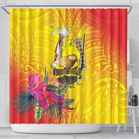Papua New Guinea Cultural Tropical Flowers Shower Curtain LT9 - Polynesian Pride