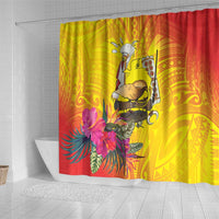 Papua New Guinea Cultural Tropical Flowers Shower Curtain LT9 - Polynesian Pride
