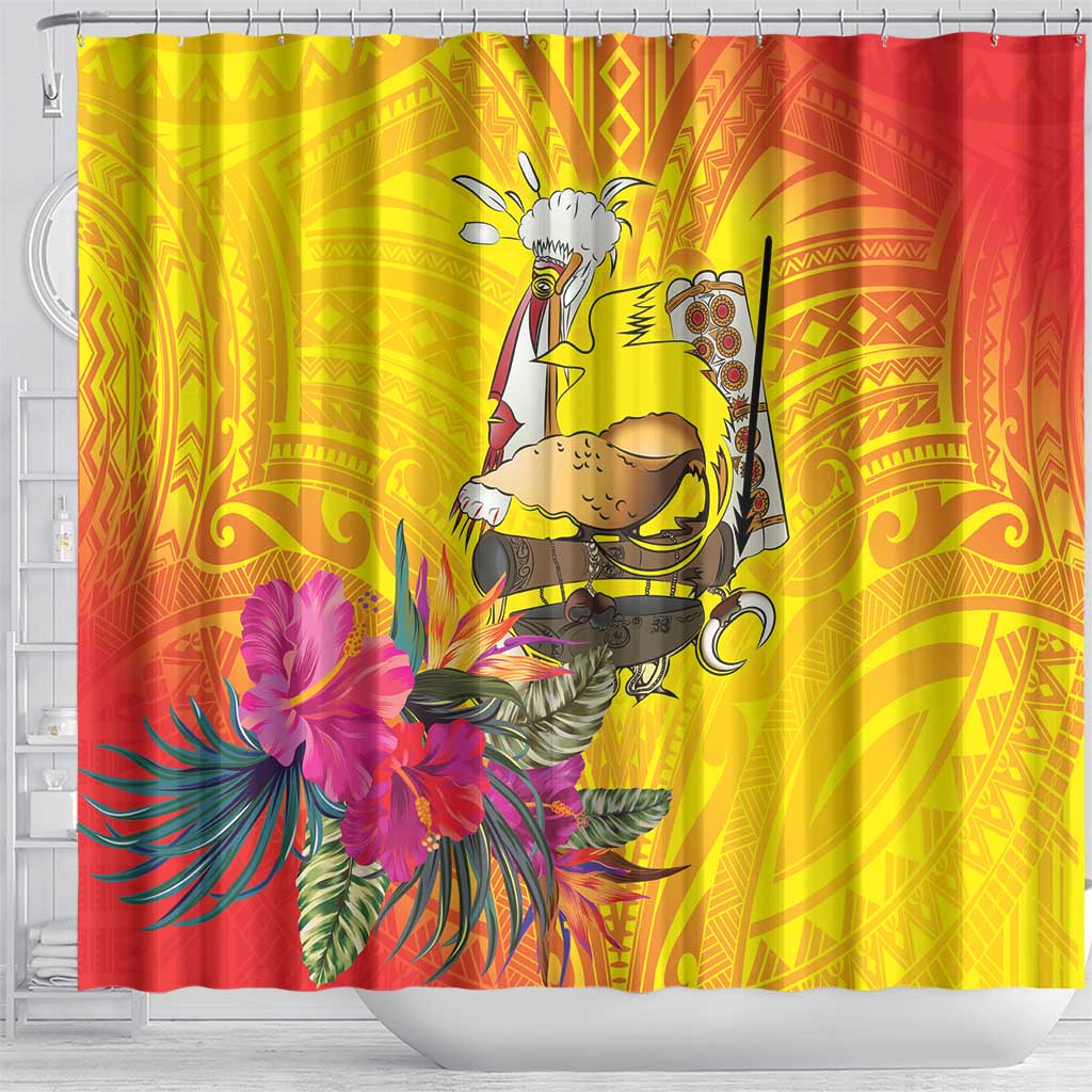 Papua New Guinea Cultural Tropical Flowers Shower Curtain LT9 - Polynesian Pride