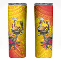 Papua New Guinea Cultural Tropical Flowers Skinny Tumbler