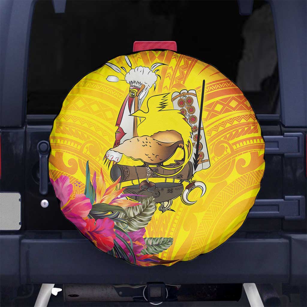 Papua New Guinea Cultural Tropical Flowers Spare Tire Cover