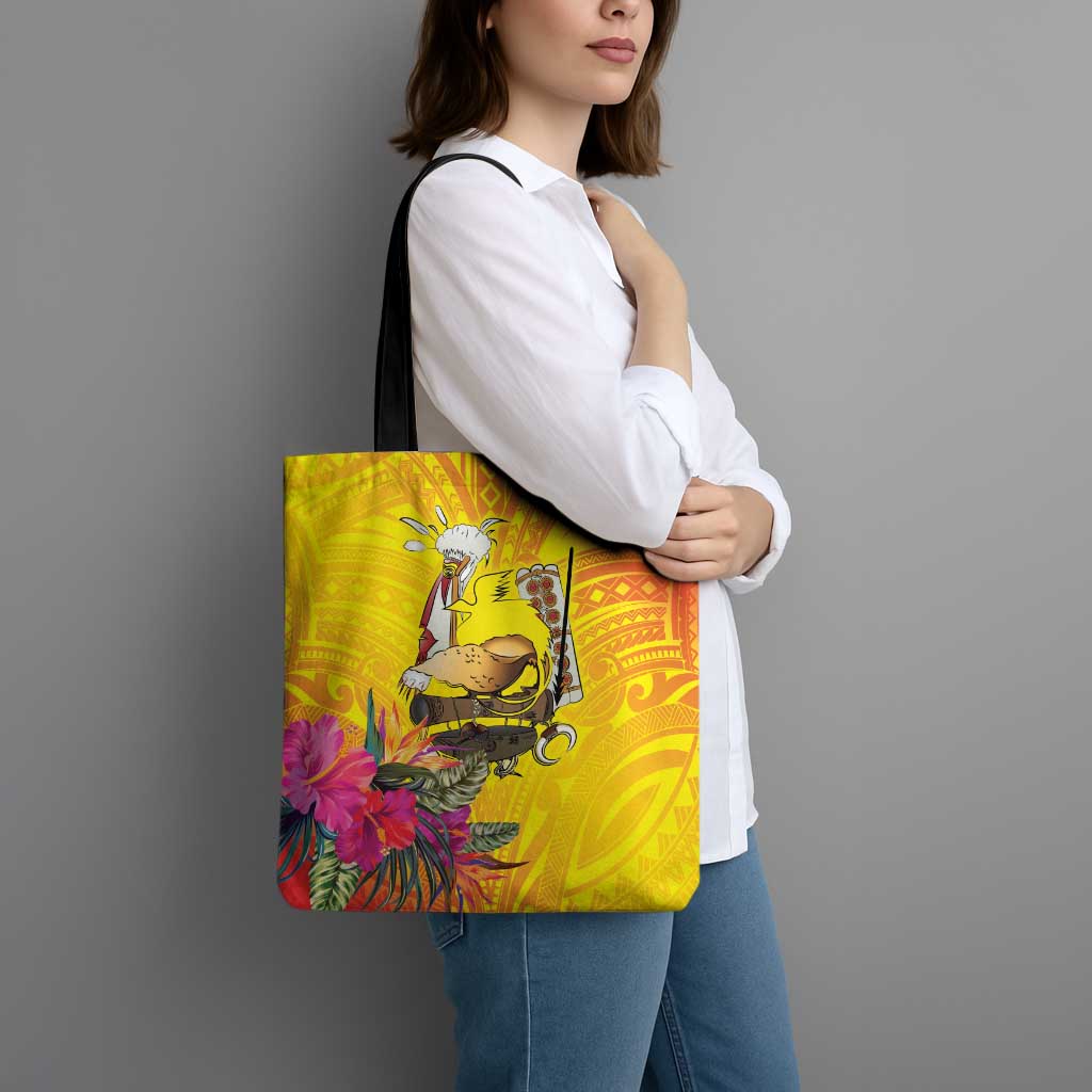 Papua New Guinea Cultural Tropical Flowers Tote Bag LT9 - Polynesian Pride