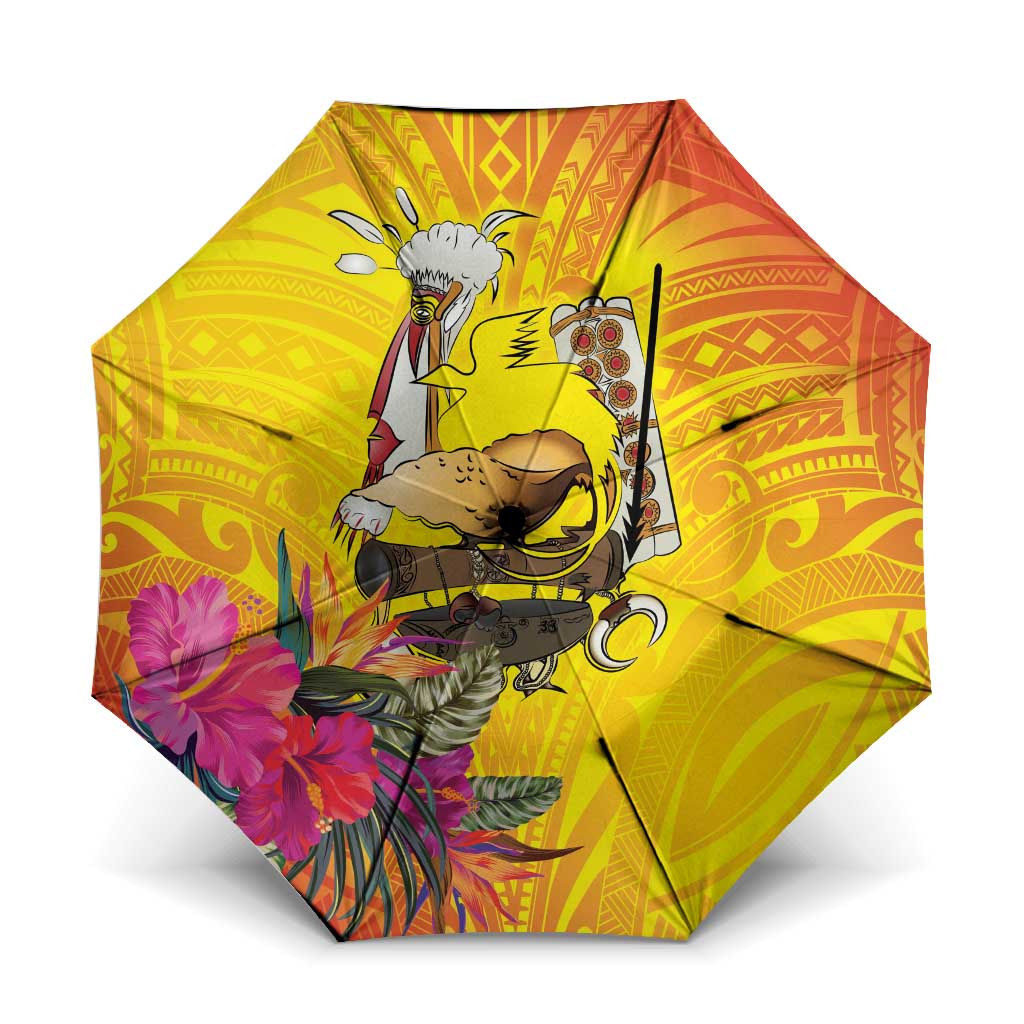 Papua New Guinea Cultural Tropical Flowers Umbrella - Polynesian Pride
