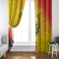 Papua New Guinea Cultural Tropical Flowers Window Curtain