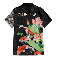 Personalized Japanese Koi Fish Family Matching Mermaid Dress and Hawaiian Shirt with Polynesian Pattern