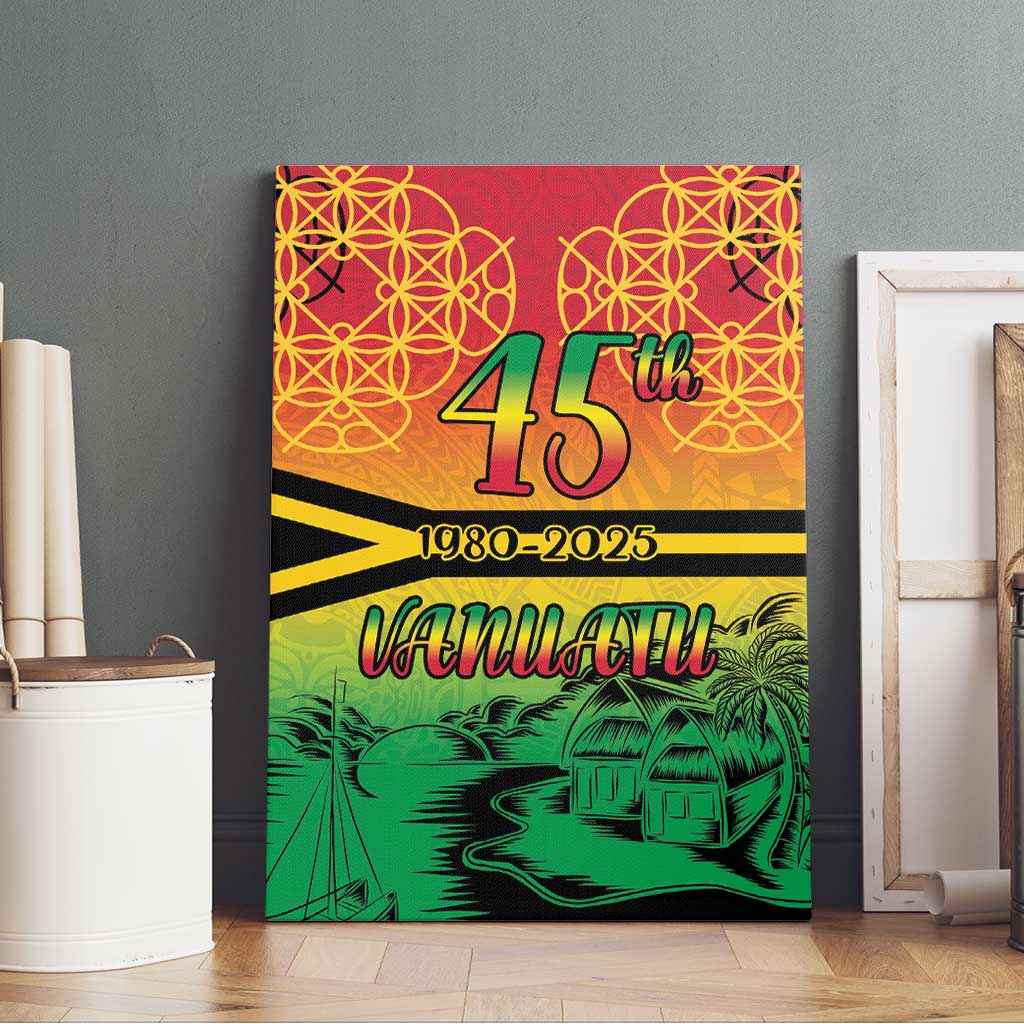 Hapi 45th Indipendens Dei Vanuatu Canvas Wall Art Yumi 1980 with Vanuatuan Beach Landscape