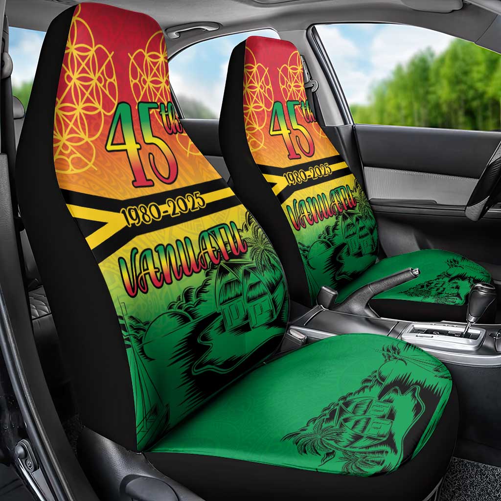 Hapi 45th Indipendens Dei Vanuatu Car Seat Cover Yumi 1980 with Vanuatuan Beach Landscape