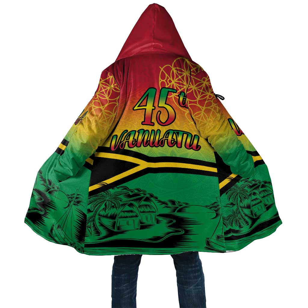 Hapi 45th Indipendens Dei Vanuatu Cloak Yumi 1980 with Vanuatuan Beach Landscape - Polynesian Pride