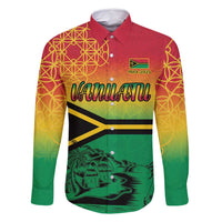 Hapi 45th Indipendens Dei Vanuatu Family Matching Off Shoulder Maxi Dress and Hawaiian Shirt Yumi 1980 with Vanuatuan Beach Landscape