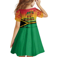 Hapi 45th Indipendens Dei Vanuatu Family Matching Summer Maxi Dress and Hawaiian Shirt Yumi 1980 with Vanuatuan Beach Landscape LT9 - Polynesian Pride