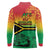 Hapi 45th Indipendens Dei Vanuatu Long Sleeve Polo Shirt Yumi 1980 with Vanuatuan Beach Landscape