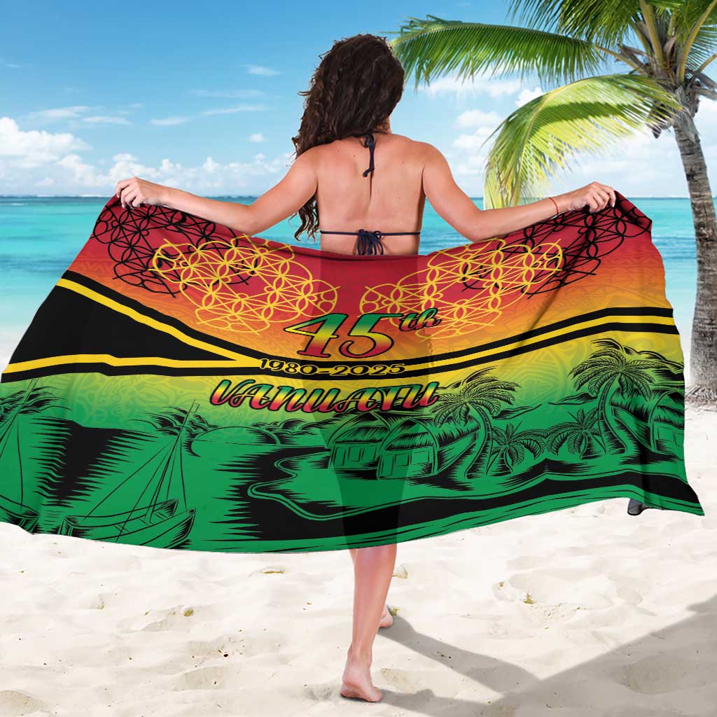 Hapi 45th Indipendens Dei Vanuatu Sarong Yumi 1980 with Vanuatuan Beach Landscape LT9 - Polynesian Pride