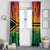 Hapi 45th Indipendens Dei Vanuatu Window Curtain Yumi 1980 with Vanuatuan Beach Landscape